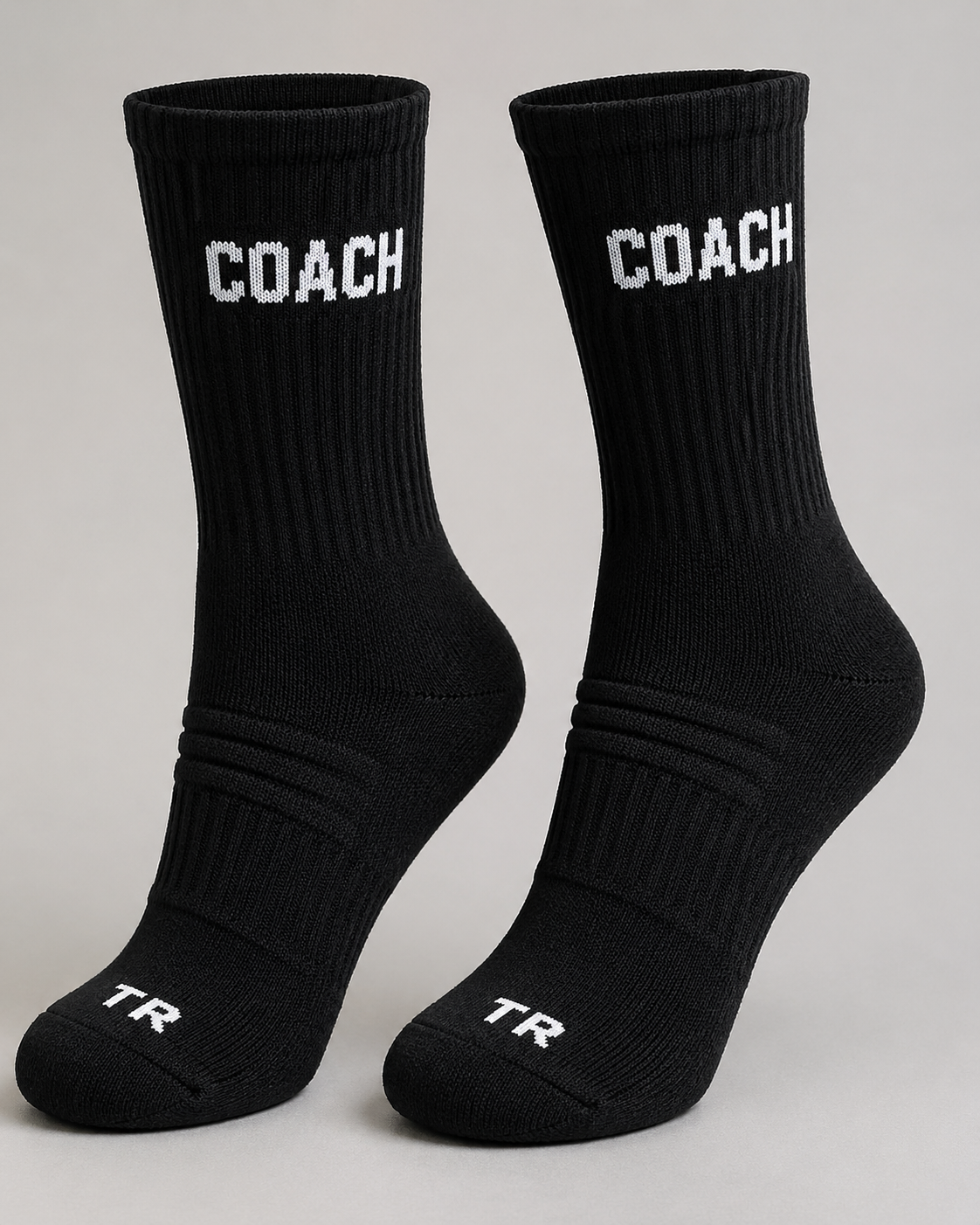 Black Coach socks for grassroots sports coaches — Touchline Ready