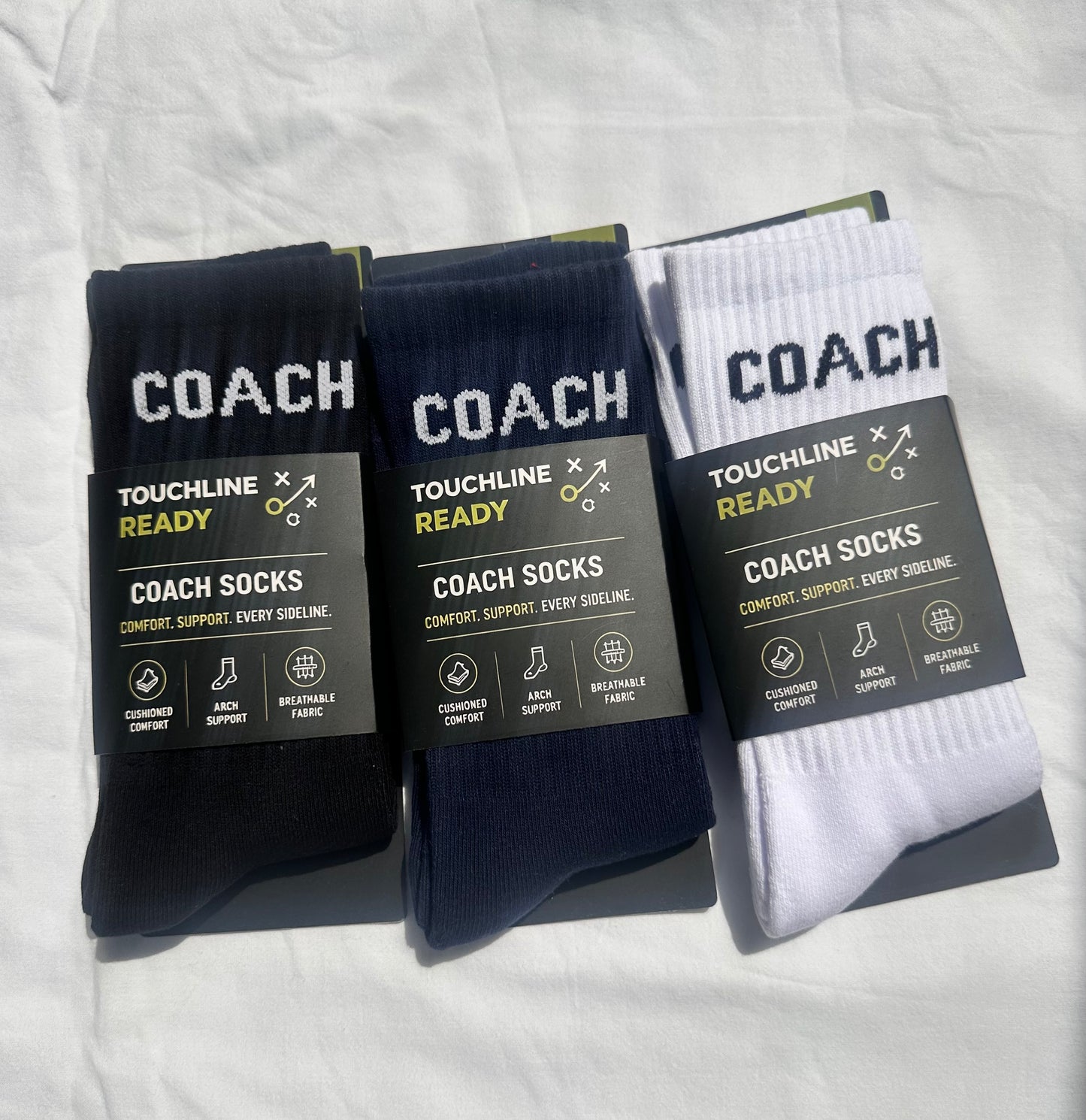 Touchline Ready Coach Socks Triple Pack
